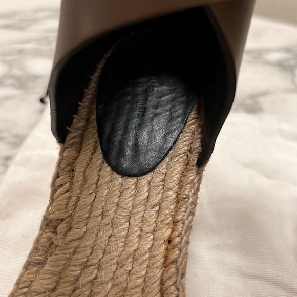 Celine Leather Ankle Wrap Espadrilles Wedge 39 - Picture 4 of 12